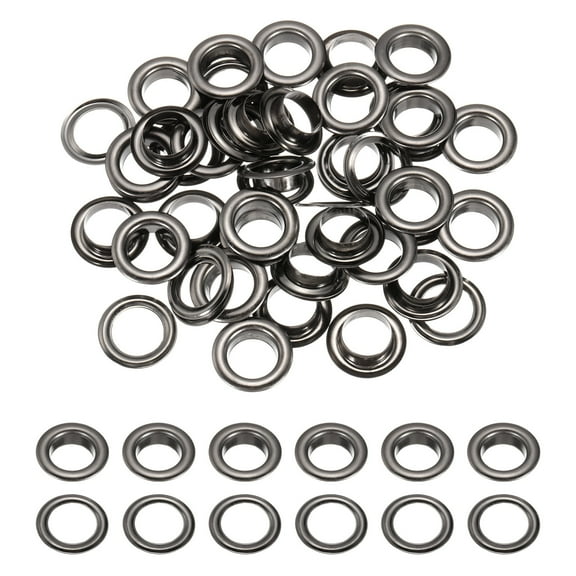 Uxcell 30Set 3/8" Grommets Eyelets with Washers for Fabric Leather Belts Clothes Bead Cores DIY Project Grey