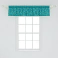 thumbnail image 2 of Ambesonne Teal Valance Pack of 2, Abstract Wave Ocean Motif, 54"X12", Mint Green Blue, 2 of 4
