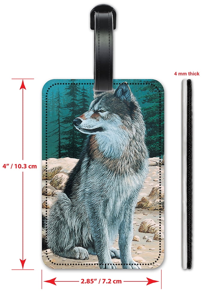 Free-2 Galaxy Wolf Paintings Luggage Tag 3D Print Leather Travel Bag ID Card Free-2 Galaxy Wolf Paintings Luggage Tag 3D Print Leather Travel Bag ID Card