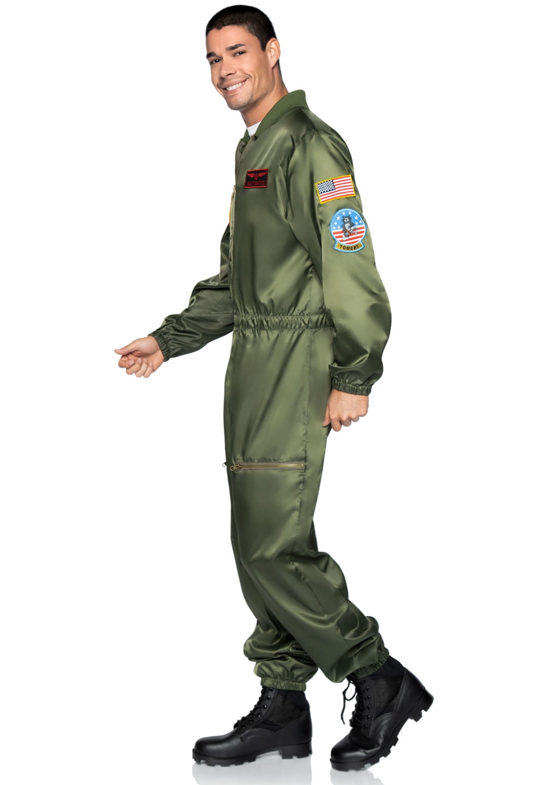 Leg Avenue Men's Official Licensed Top Gun Costume Parachute Flight Suit