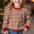 thumbnail image 3 of Stamzod Christmas Sweaters for Girls Boys Long Sleeve Printed Knitted Sweater Top Fall Winter Kids Cute Clothes, 3 of 10