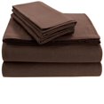 thumbnail image 1 of Tribeca Living Flsoedss Juego De Sábanas De Franela Sólida De Lujo Con Bolsillos Profundos King Chocolate, 1 of 8