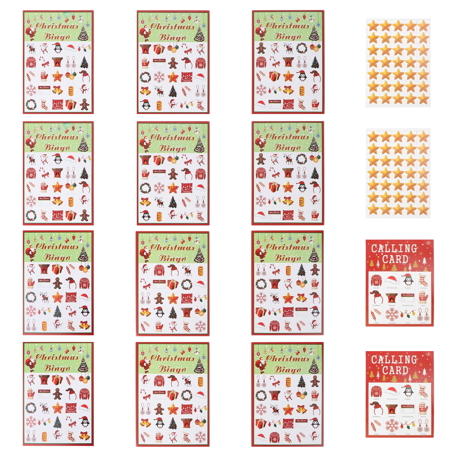 37pcs Christmas Bingo Game Cards Bingo Cards for Fun Intellectual ...