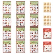 37pcs Christmas Bingo Game Cards Bingo Cards for Fun Intellectual Development