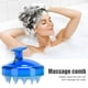 thumbnail image 5 of Cepillo de silicona para la cabeza del cuero cabelludo, peine para lavar el cabello, cuidado del cabello (azul transparente) Likrtyny Cuidado Belleza, 5 of 8