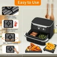 thumbnail image 2 of Air Fryer Grill Pan for Ninja Foodi 11 Quart 7-in-1 MegaZone XL FlexBasket Air Fryer, 2 Packs Tray Accessories with Rubber Bumpers, 2 of 7