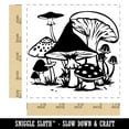 thumbnail image 2 of Whimsical Group of Mushrooms Fungus Fungi Square Rubber Stamp Stamping Scrapbooking Crafting - Small 1.25in, 2 of 7
