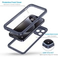 thumbnail image 3 of Phone 15 Pro Case, IP68 Waterproof Dustproof Shockproof Case with Built-in Screen Protector, Full Body Protective Heavy Duty Phone Cover for iPhone 15 Pro - 6.1 inch (Black/Clear), 3 of 13
