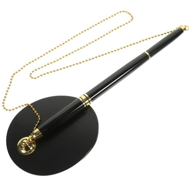 Desktop Pen with Chain Multi-use Business Pen Countertop Writing Pen Security Pen