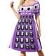 thumbnail image 1 of Vestido de manga corta con calculadora morada kawaii, vestido de noche de lujo para mujer, vestidos de mujer, vestido, 1 of 7