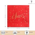 thumbnail image 2 of Servilletas de cóctel desechables Simple-Glee de 3 capas, rojas y doradas, 100 unidades, 2 of 7