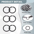 thumbnail image 3 of Uxcell 200 Pcs Open Jump Rings, 6mm Split Metal O Ring 0.7mm Thick Keychains Connector Ring for Jewelry Making DIY Necklaces Bracelet Earrings Craft Making, Black, 3 of 6