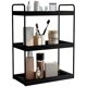 thumbnail image 1 of Organizador de baño Dorhors, encimera de 3 niveles, madera negra, 1 of 7