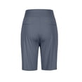 thumbnail image 3 of FUNUONY Women's Bermuda Long Shorts with Pockets High Waisted Stretch Knee Length Shorts for Women Summer Walking Pants High Waisted Crop Work Pants Summer Casual Slacks Yoga Dress Pant Dark Grey Xs, 3 of 5
