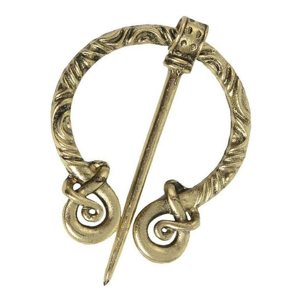 Viking Norse Brooch Shawl Coat Scarf Pin Medieval Jewellery Antique Copper 1