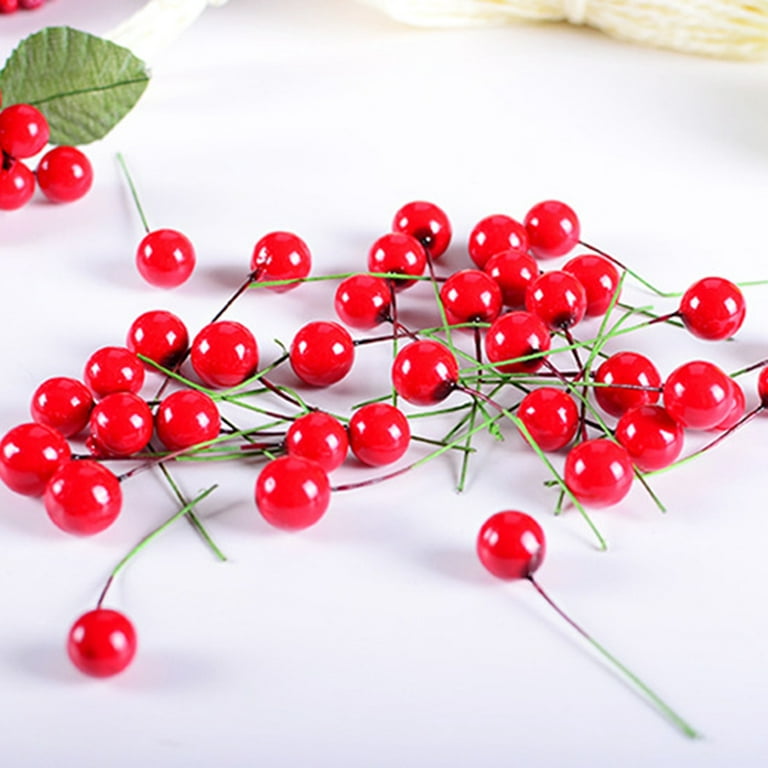 Artificial Berries, 10 Realistic Red Berry Picks for Christmas, 8.46 Inch  Artificial Cherry Branches, Holly Cherry Decor on Wire - AliExpress