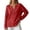 Red, variant on Womens Long Sleeve V Neck Henley Shirt Loose Casual Shirt Warm Winter Knitwear Long Sleeve Waffle Knit Henley Shirts Button Top 2026 Fall Basic Tee Blouse(Purple,XL)