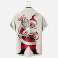 thumbnail image 6 of IROINNID Hawaiian T-Shirt for Men Button Up Christmas Short Sleeve Shirt Funny Xmas Tree Print Vacation Shirt,White, 6 of 6