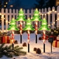 thumbnail image 4 of Aoznliie Solar Christmas Lights, 5 Pack Solar Garden Stake Lights with Tree Shaped Multicolor LED, Waterproof Pathway Lights for Yard Lawn, 79in, 4 of 6
