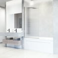 thumbnail image 6 of VIGO Zenith 34 in. W x 62 in. H Frameless Fixed Tub Screen Door in Stainless Steel with 3/8 in. (10mm) Fluted Glass, 6 of 10