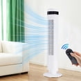 thumbnail image 6 of Ethovia 35-Inch Bladeless Tower Fan – Featuring LED Display & Remote Control, High-Speed DC Motor, 5 Speeds, 4 Modes, 64° Oscillation for Bedroom Office, White, 6 of 6