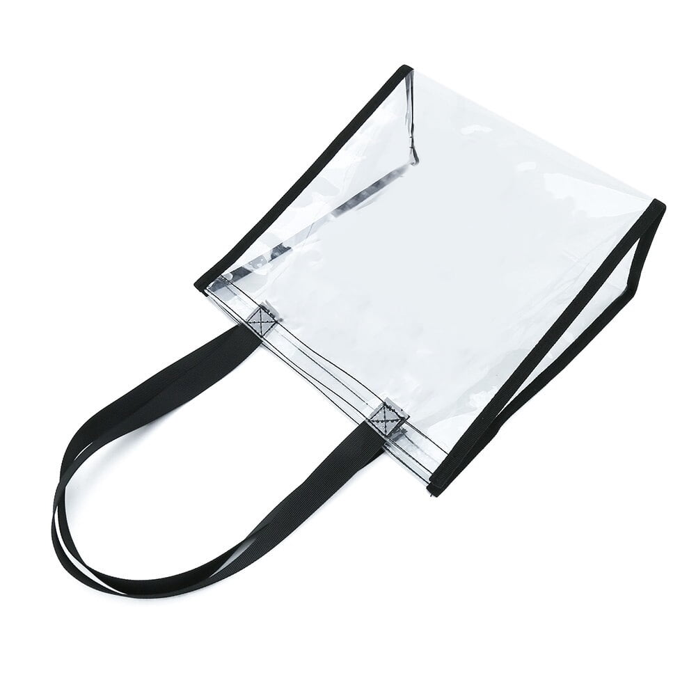 K-Cliffs  Stadium Approved Clear PVC Open Tote Transparent Tote Bag, Unisex,  12"L x 12"H x 6"W.