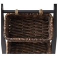 thumbnail image 6 of Exlonjet 3-Tier Floor Stand with Water Hyacinth Storage Baskets, Black/Espresso - Standing Organizer Rack for Bathroom, Kitchen, Laundry, Living Room, 6 of 7