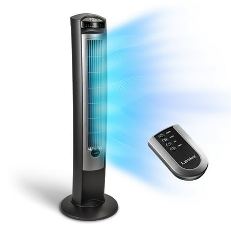 Lasko 42  Wind Curve Tower Fan with Nighttime Setting  Timer and Remote  Silver  T42951  New