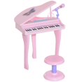 thumbnail image 1 of Pink Mini Electronic Piano Keyboard with Microphone & Stool - 37 Key Musical Toy for Early Learning - Compact Design, ABS Material, Ages 3+, 1 of 7