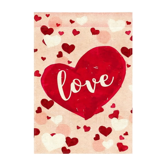 Cheapark Double-Sided Valentines Garden Flag 12x18 Inches - Vibrant Outdoor Decor for Garden, Perfect Valentines Day Party Supplies & Yard Accent