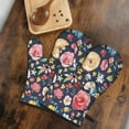 thumbnail image 5 of Cute Oven Mitts,Pioneer Flower Floral Print Pattern Oven Mitt 2-Pack Set,Kitchen Gloves for Oven,Heat Resistant Oven Mitts 7.7"x12", 5 of 7