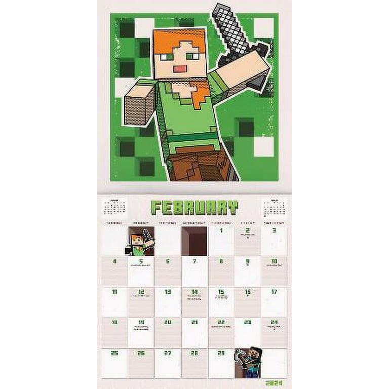 Trends International 2024 Minecraft Mini Wall Calendar