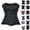 Black, variant on Women's Boned Corset Top Strapless Front Hook-and-Eye Closure Back Lace Up Faux Leather Waist Trainer Bustier Support for Party XL