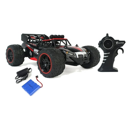 Gallop Ghost Top Speed Remote Control 2.4 GHz RC Red Toy Buggy Car 1:14 Scale Size Ready To Run w/ Working Suspension, Spring Shock