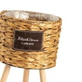 thumbnail image 3 of Cesta de mimbre tejida para macetas, cestas de almacenamiento, organizador, bolsa de lavandería, color natural Amarillo, 3 of 3