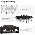 thumbnail image 4 of Quictent 10x20 ft Pop up Canopy with Mesh Window Sidewalls Ez up Canopy Tent Instant Shelter for Outdoor, Black, 4 of 6
