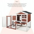 thumbnail image 3 of Topcobe Rabbit Hutch, Wooden House with Removable Tray, Chicken Coop Bunny Cage for Small Animals, 3 of 6