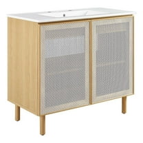 Modway Calla 36" Perforated Metal Bathroom Vanity