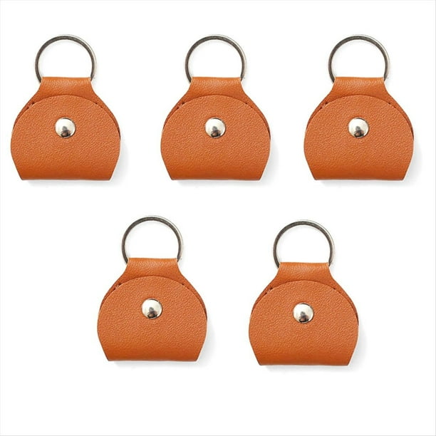 con Soporte para Púas de Guitarra 5X, Bolsa para Soporte para Púas de Guitarra, Estuche para con Púa, Regalo para Guitarristas Marrón
