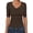 Coffee, variant on Womens Half Sleeve Tops V Neck Ribbed Knit Slim Fit Basic T Shirts 2026 Summer Casual Tees Spring Trendy Clothes White Medium