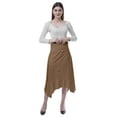 thumbnail image 2 of Moomaya Womens Handkerchief Hemline Midi Skirt High Waist Casual Summer Skirts, 2 of 6
