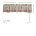 thumbnail image 5 of VHC Brands Kaila Country Cottage Ruffled Blue Ticking Stripe Kitchen Curtain Valance 16x73, 5 of 6