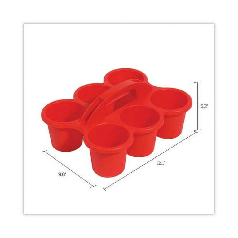 Little Artist Antimicrobial Six-Cup Caddy, Red Little Artist Antimicrobial Six-Cup Caddy, Red