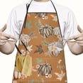thumbnail image 2 of Fall Pumpkins Leaves Pattern Apron-Garden Aprons for Women with Pockets-Cotton Linen Waterproof Kitchen Cooking Gardening Aprons Adjustable for Kitchen,Cooking,BBQ and Salon 33"x27", 2 of 7