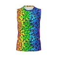 thumbnail image 6 of Picia Multicolored Butterflies mens Cotton Tank Undershirts , Moisture-wicking Ribbed Tanks, Lightweight Cotton Tank Undershirts-Small, 6 of 8