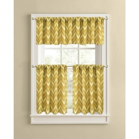 Better Homes Gardens Gold Chevron Valance Rod Pocket Walmart Com