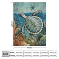 thumbnail image 4 of ARISTURING  Throw Blanket for Couch/Bed Cozy Super Warm Soft Fuzzy Flannel Blanket for Adults Kids,Sea Turtle Ocean Animal Landscape, 4 of 6