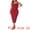 Burgundy, variant on Plus Size Sleeveless Square Neck Bodycon Midi Tank Dress 4X Blue