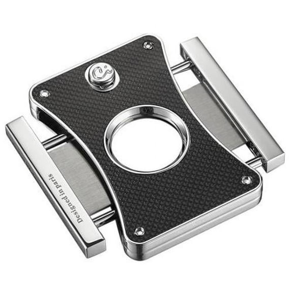Visol Products Caseti Dion Carbon Fiber Double Guillotine Cigar Cutter, Black