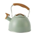 thumbnail image 2 of Kitchen Whistling Kettle Teapot Kettle 3L Large Capacity with Wooden Handle Tableware Light Green, 2 of 7